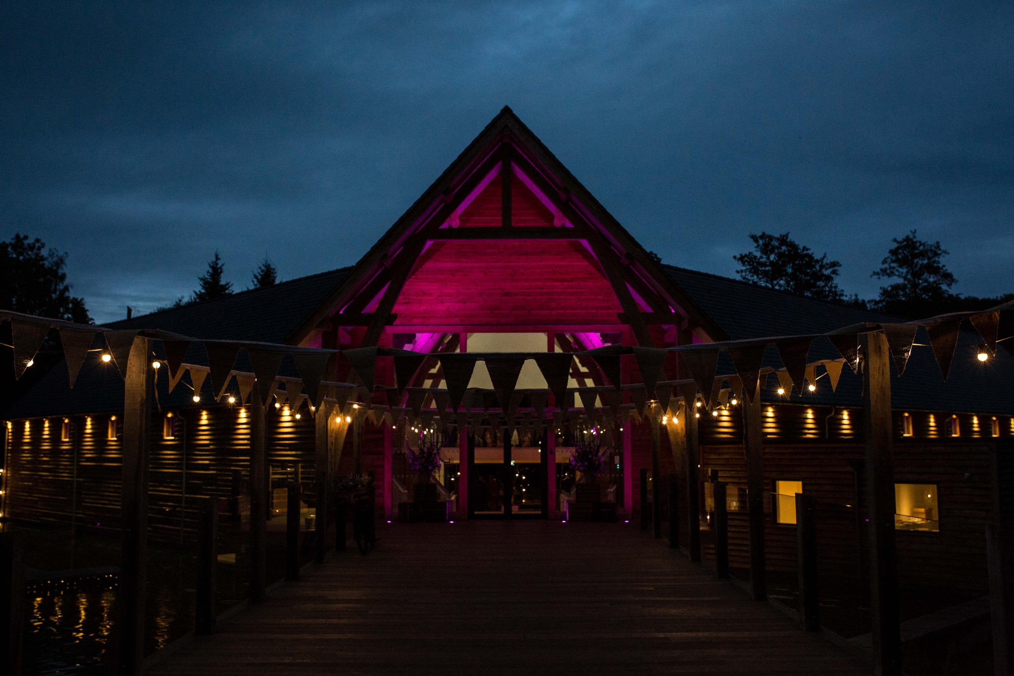 Mill Barns wedding photography at night