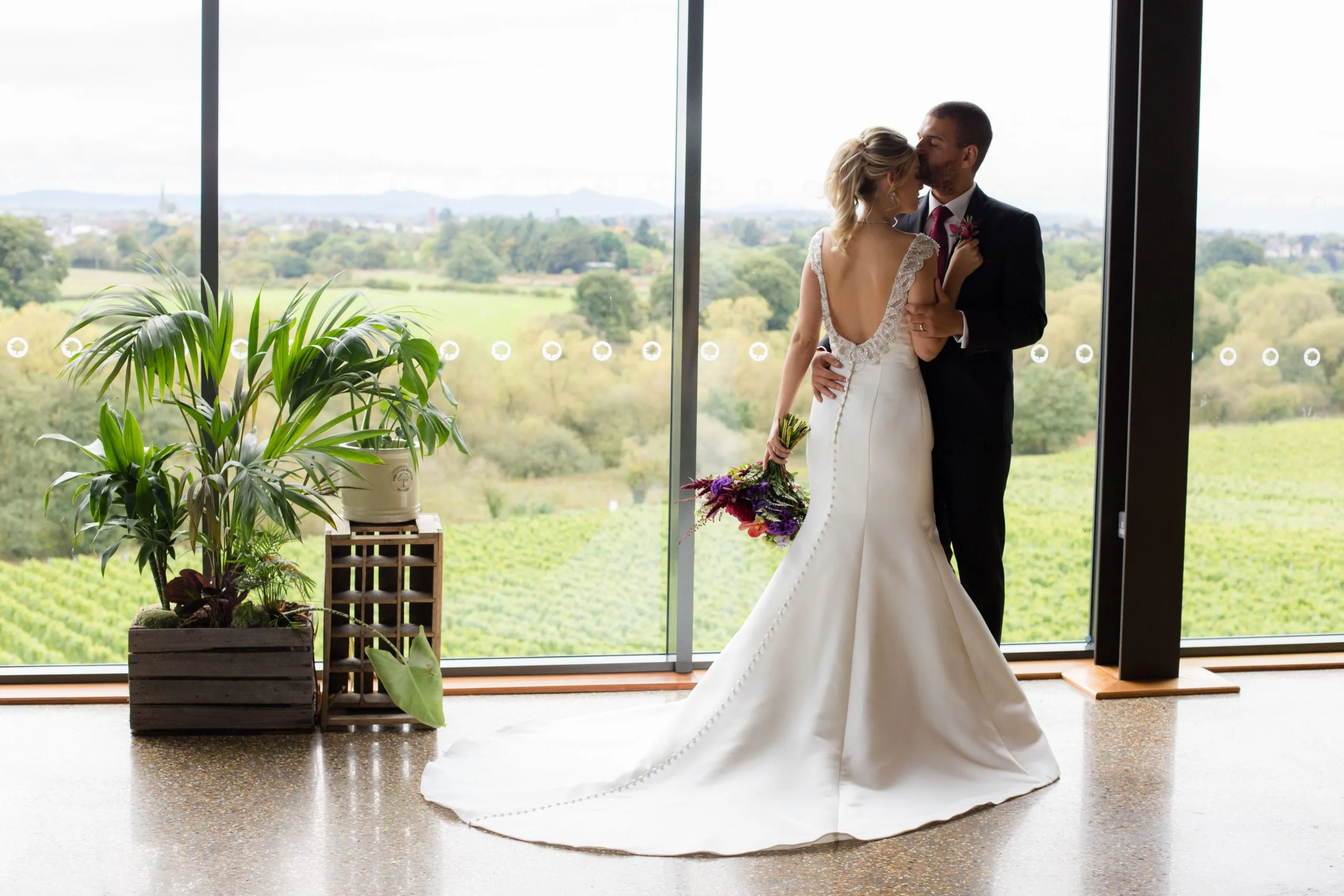 Shropshire elopement photography at Hencote Vineyard estate