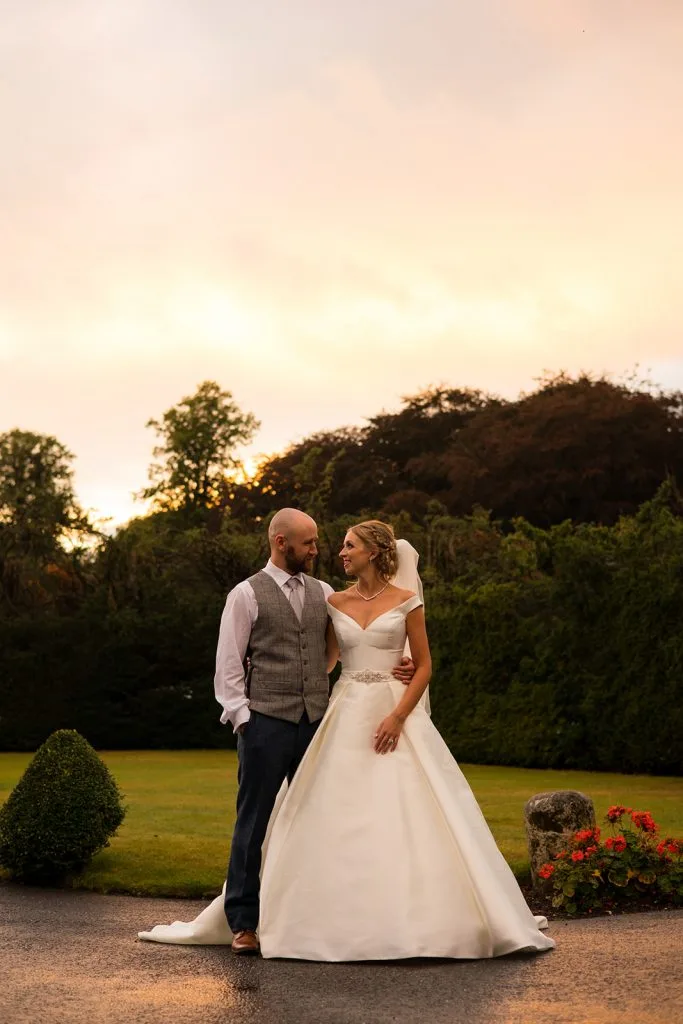Swinfen Hall sunset wedding